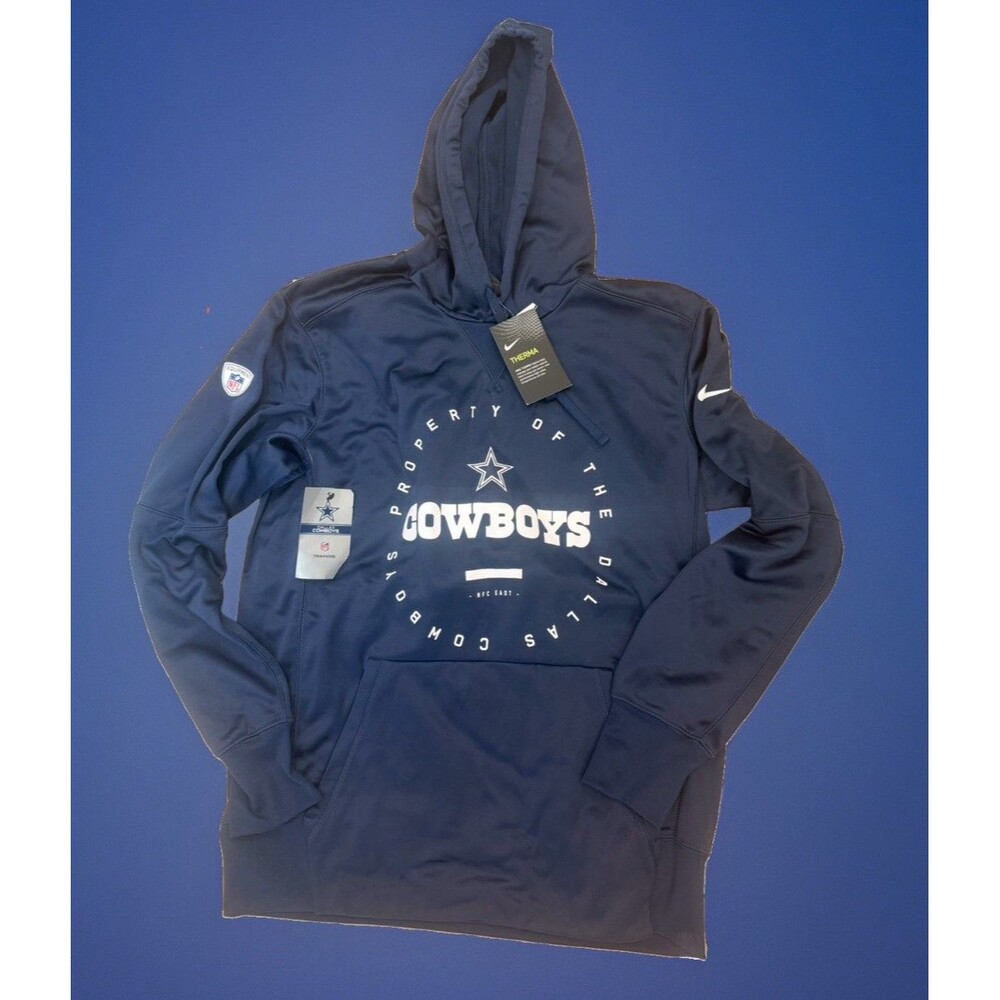 NWT Dallas Cowboys Official Sideline Nike Therma Fit Pullover Hoodie Mens Med